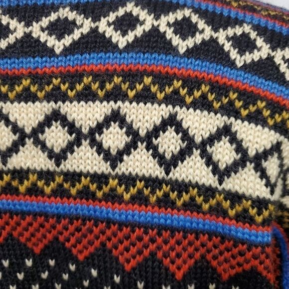Vintage Handmade Wool Blend? Fair Isle Knit Cottagecore Button Cardigan Sweater - Picture 6 of 9
